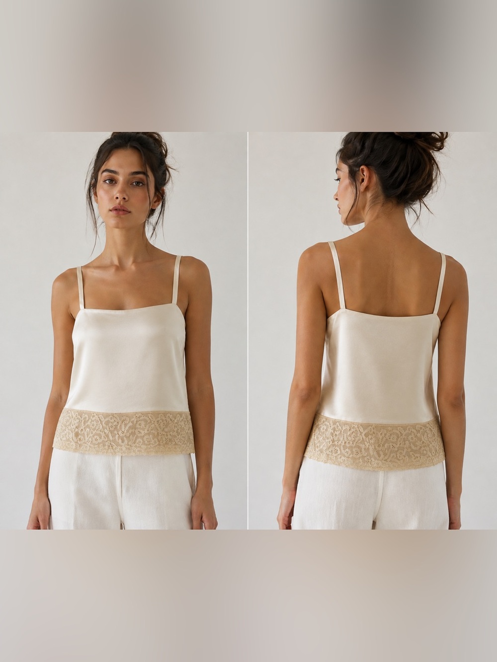 BODE One-of-a-Kind Antique 1910s French Silk & Lace Tank XS NWT $698
